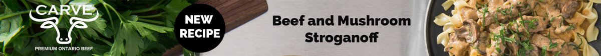New Carve Recipe - Beef and Mushroom Stroganoff. 